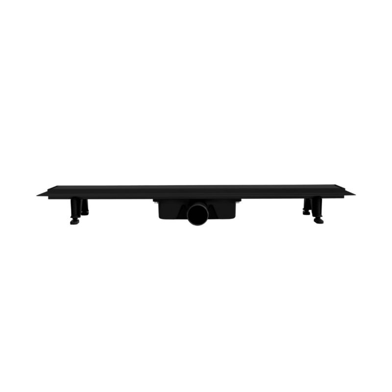 Vogi Duo lineært afløb med fliserist 70 cm sort 1 stk.