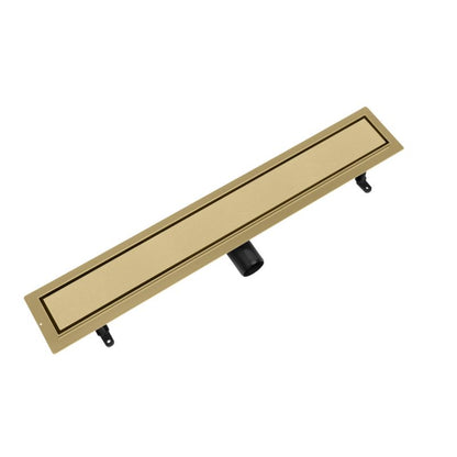 Vogi Duo gulvafløb med rist til fliser 70 cm, guldfarvet, 1 stk.
