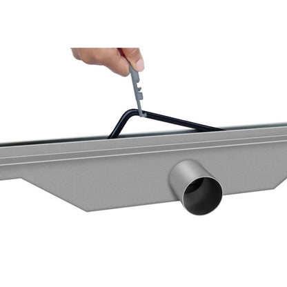 Vogi Ultra Slim smal lineær afløb 100 cm i rustfrit stål, 1 stk.