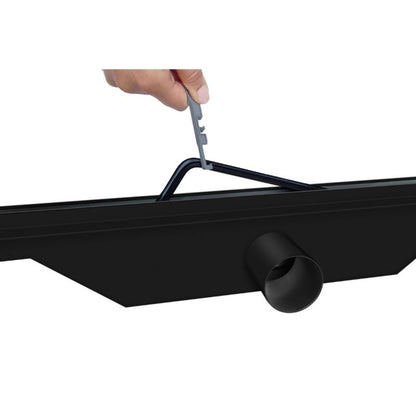 Vogi Ultra Slim smal lineær afløb 60 cm sort 1 stk.