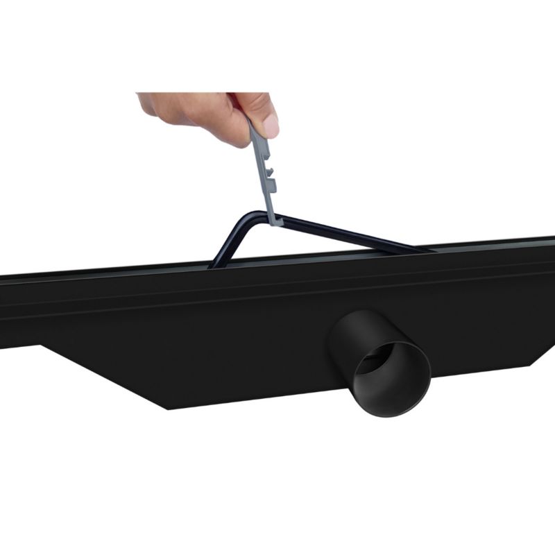 Vogi Ultra Slim smal lineær afløb 70 cm sort 1 stk.