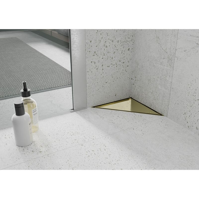 Mexen Flat gulvafløb i guld, 1 stk.