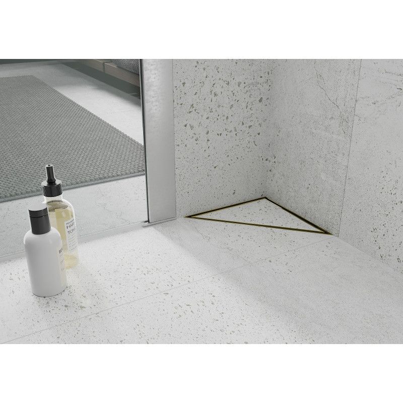 Mexen Flat gulvafløb i guld, 1 stk.