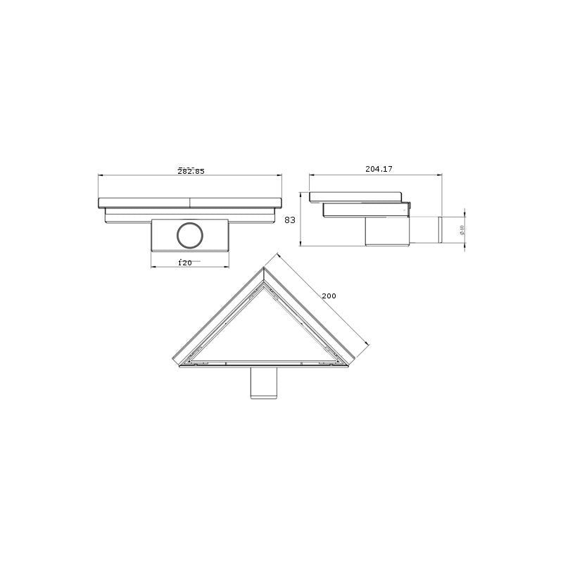 Mexen Flat gulvafløb i guld, 1 stk.