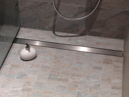 Designe lineært afløb 70 cm krom