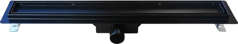Designe 70 cm sort lineært afløb