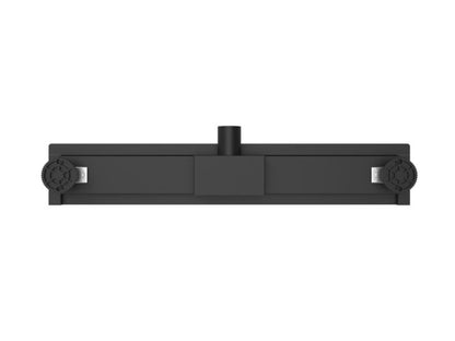 Purus 70 cm vægmonteret lineært afløb i sort