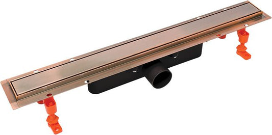 Retro lineært afløb 70 cm kobber
