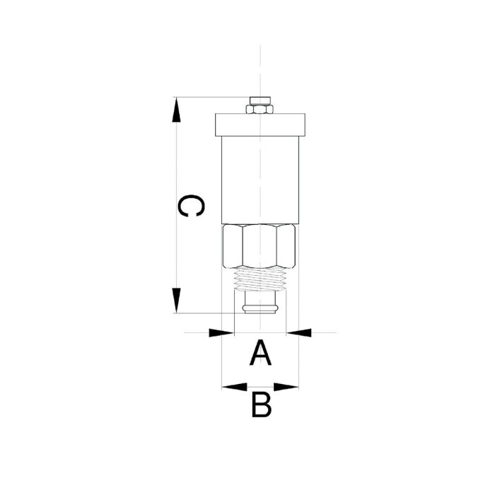 Automatisk Udlufter 1/2" med Afspærringsventil Messing