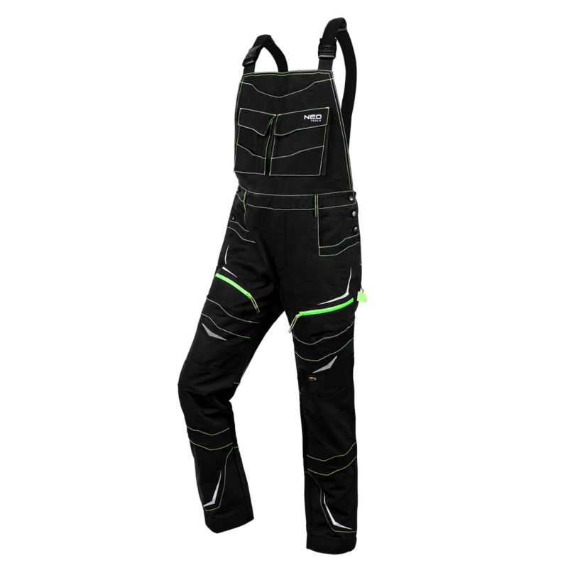 Unisex arbejdsbukser med seler NEO TOOLS L sort 1 stk.