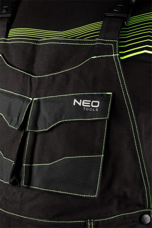 Unisex arbejdsbukser med seler NEO TOOLS L sort 1 stk.