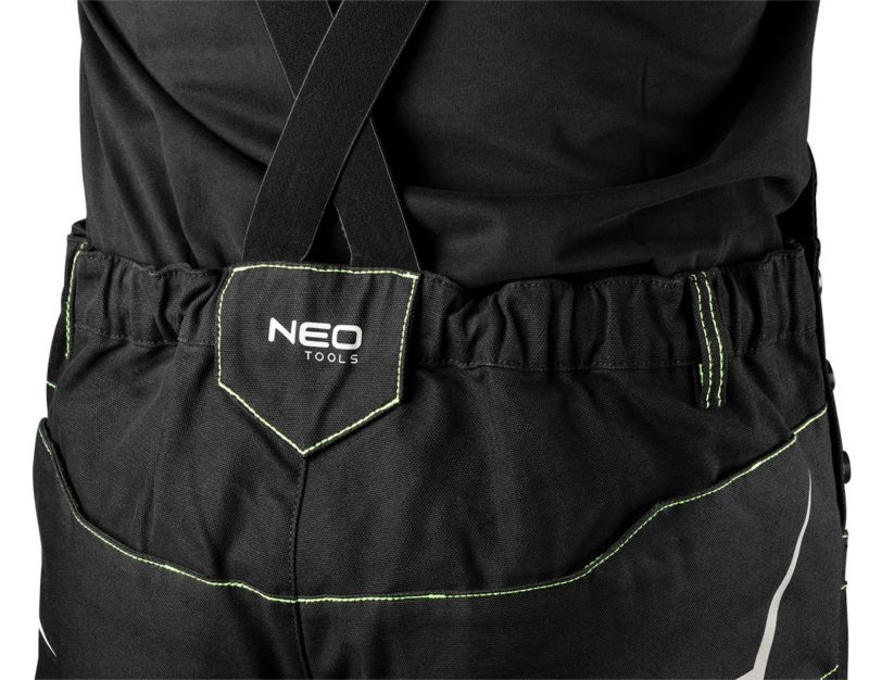 Unisex arbejdsbukser med seler NEO TOOLS L sort 1 stk.