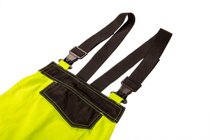 Unisex arbejdsbukser med seler NEO TOOLS M i intensivt synligt design, 1 stk.