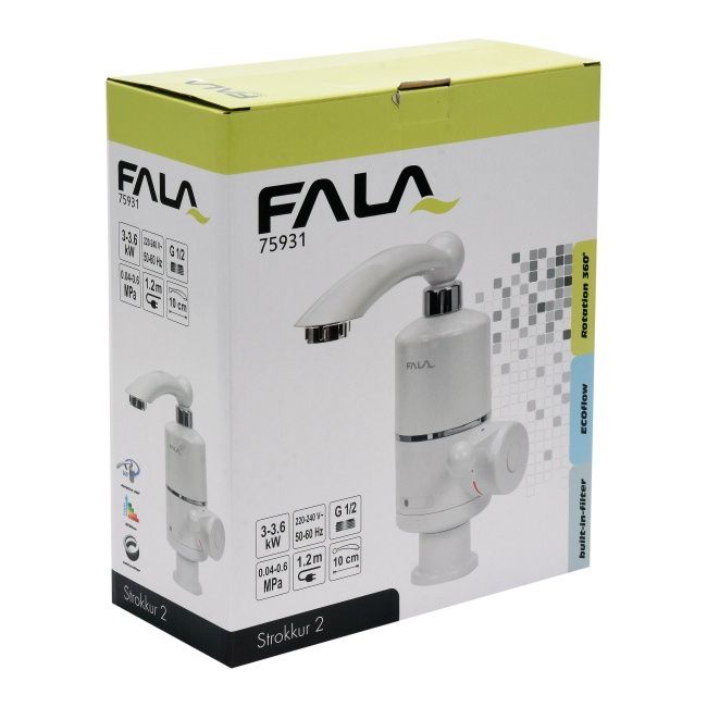 Flowvarmer Fala 3 kW med armatur