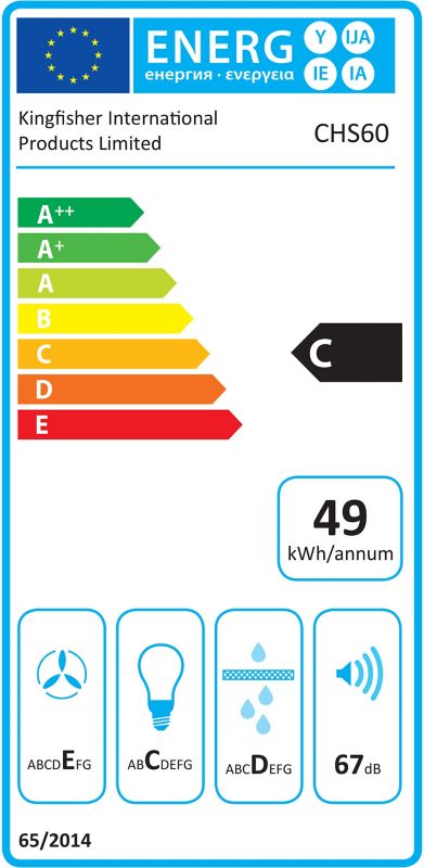 CHS60 60 cm skorstenemhætte i inox