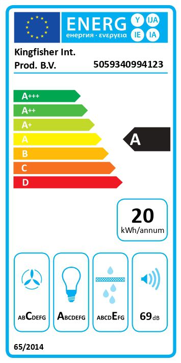 Kaminhætte i stål og glas 60 cm inox