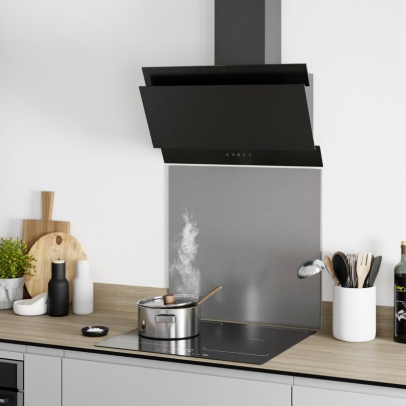 GoodHome Linksense 60 cm køkkenemhætte i glas
