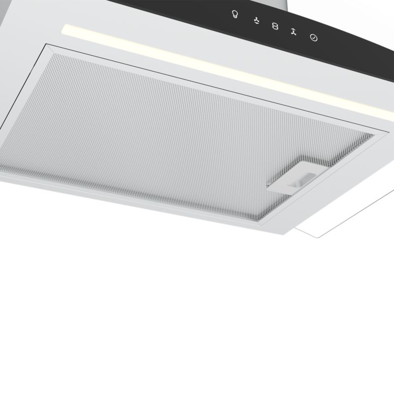 GoodHome Linksense Curv 60 cm køkkenemhætte i glas