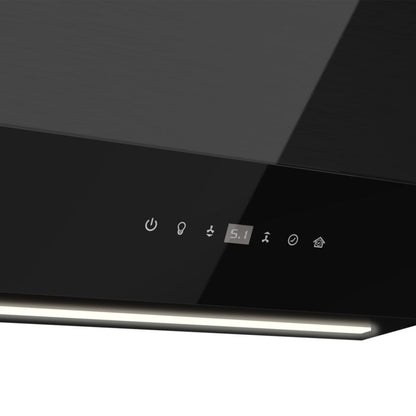 GoodHome 90 cm køkkenemhætte med luftsensor i glas
