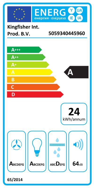 GoodHome 90 cm køkkenemhætte med luftsensor i glas