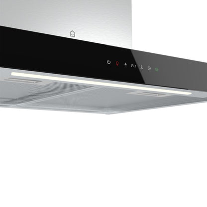 GoodHome T-formet emhætte med luftsensor 60 cm glas