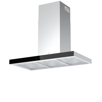 GoodHome T-formet emhætte med luftsensor 90 cm glas