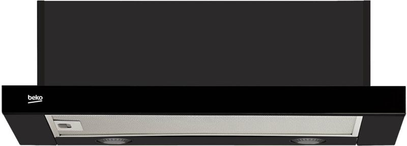 Beko HNT62210 teleskopisk emhætte i mat-sort
