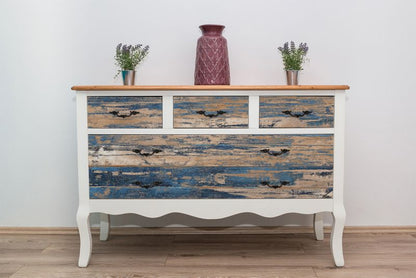 Tulup PVC møbelfolie gammel afskallet planke 100 x 50 cm