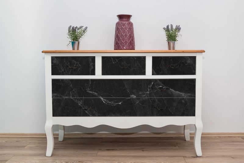 Dekorativ folie til møbler Tulup Mørk marmor 100x50 cm