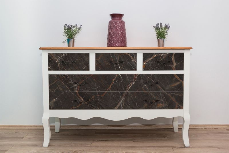 Dekorativ folie Tulup til møbler Mørk marmor 100 x 50 cm