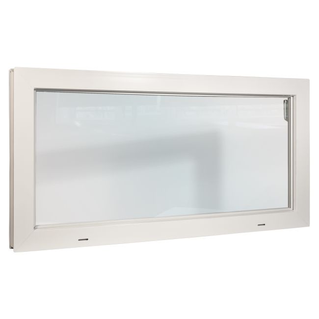 Aco PVC økonomivindue 100 x 50 cm hvidt