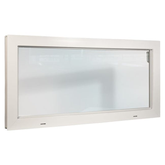 Aco PVC økonomivindue 100 x 50 cm hvidt