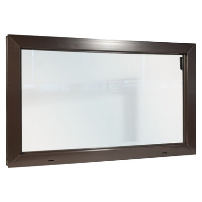 Staldvindue PVC 100x60 cm Brun