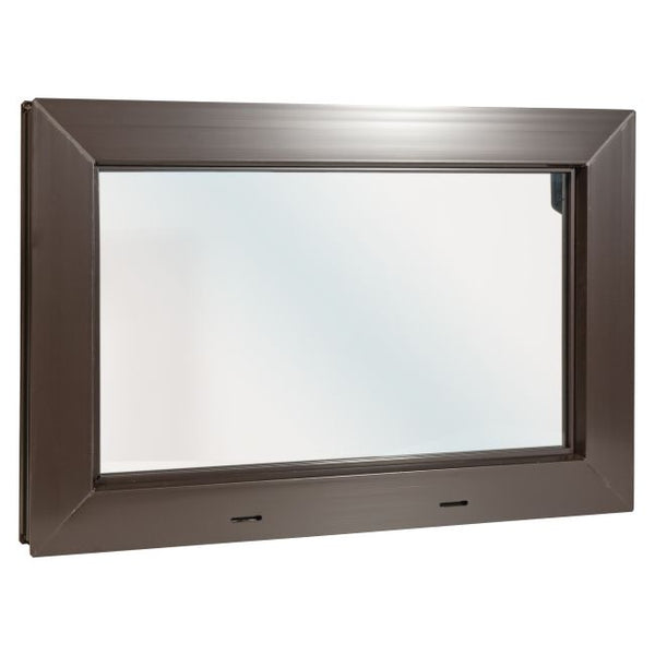 Staldvindue PVC 60x40 cm Brun