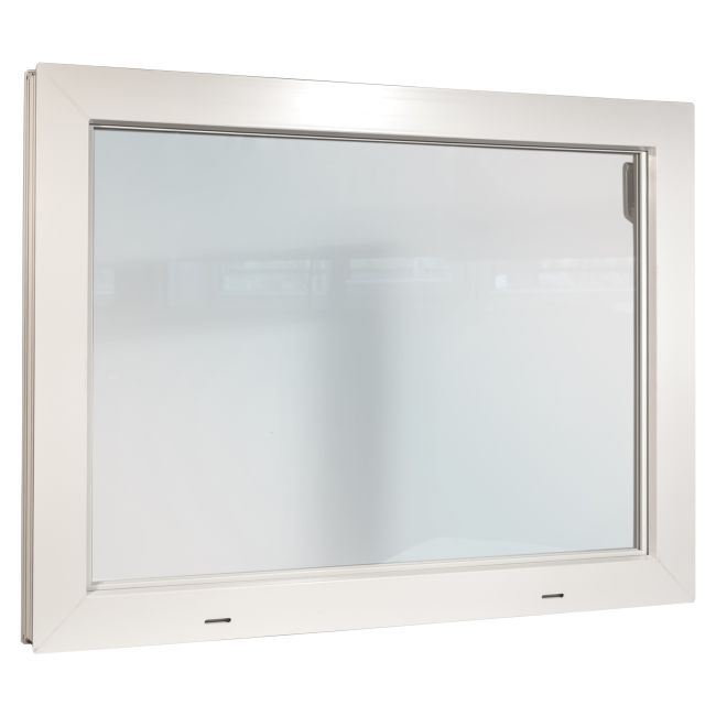 Staldvindue PVC 80x60 cm Hvid
