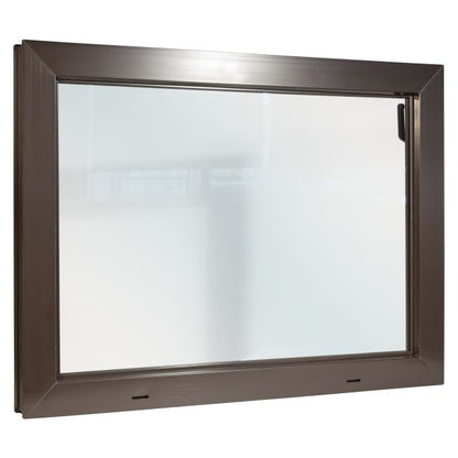 Staldvindue PVC 80x60 cm Brun