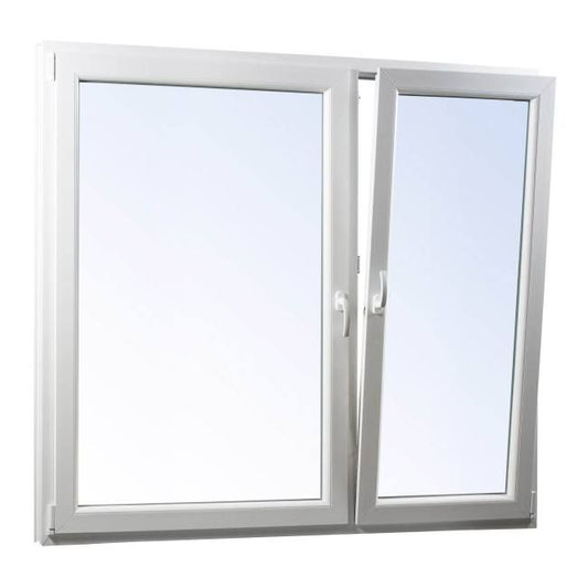 PCV-vindue med sidehængt og sidehængt-tilt funktion, 3-lags glas, 1465 x 1135 mm, asymmetrisk, hvid