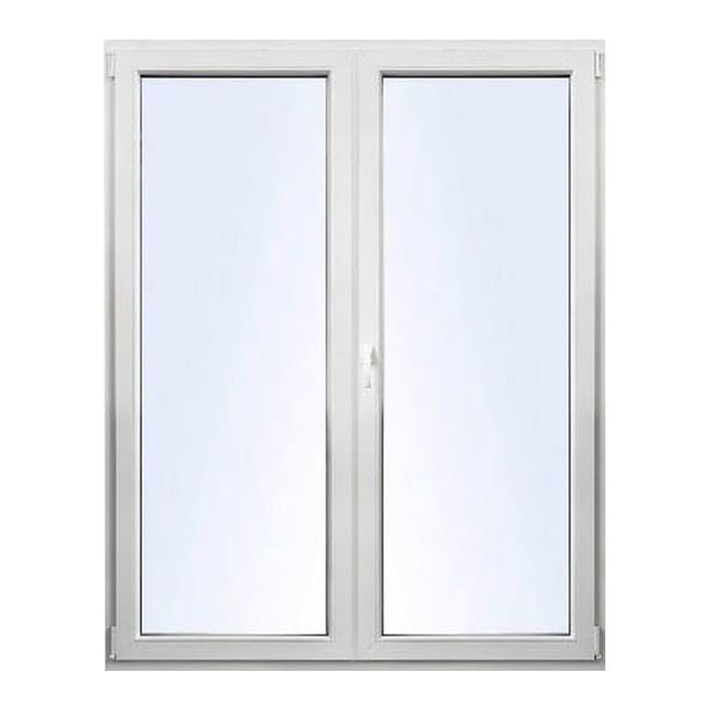 PVC-vindue med sidehængt og sidehængt-tilt funktion, 3-lags glas, 1765 x 2095 mm, symmetrisk, hvid