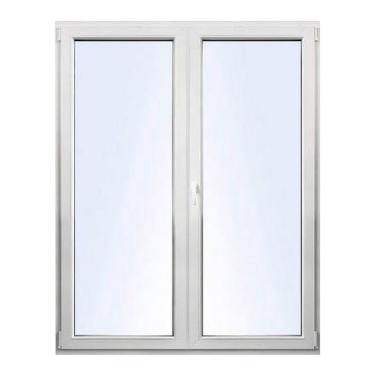 PVC-vindue med sidehængt og sidehængt-tilt funktion, 3-lags glas, 1765 x 2095 mm, symmetrisk, hvid