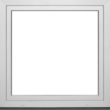 Hvid PVC-vindue med tolagsglas, dreje-kipfunktion, højre, 1065 x 1035 mm