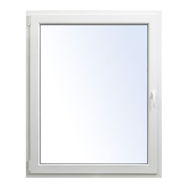 PCV-vindue med tolagsglas, vippe- og drejefunktion, 1165 x 1435 mm, venstre, hvid