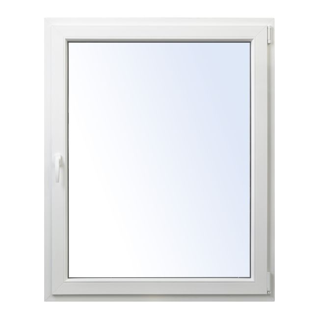 Hvid højre-vendbart PVC-vindue med tolagsglas 1165 x 1435 mm