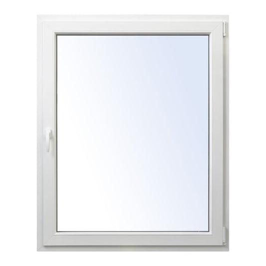 Hvid højre-vendbart PVC-vindue med tolagsglas 1165 x 1435 mm