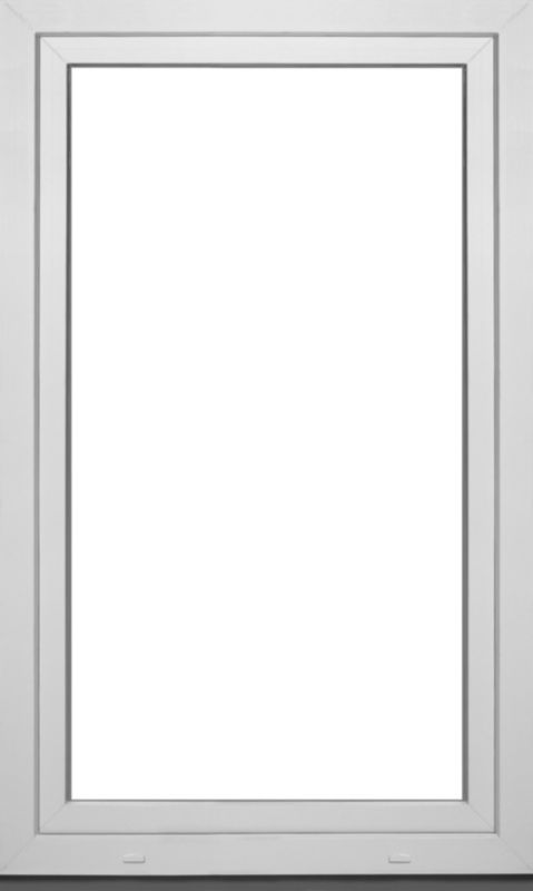 Hvid højre PVC-vindue med tolags energiglas, vippe- og drejefunktion, 865 x 1435 mm