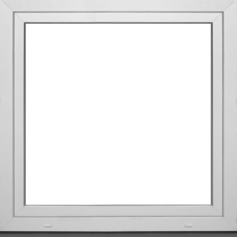 Hvid højrevendt PVC-vindue med trelagsglas, vippe- og drejefunktion, 1165 x 1135 mm
