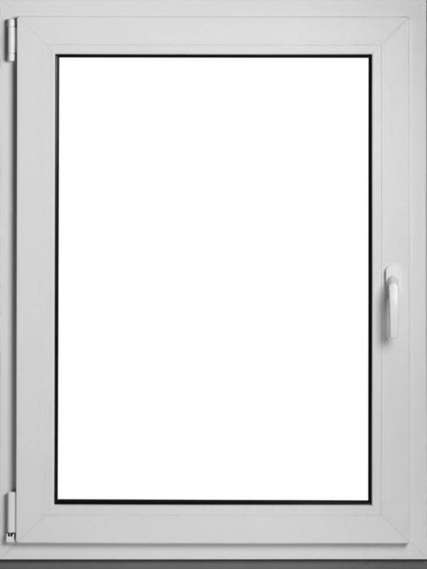 PCV-vindue med sidehængt og kip-funktion, 3-lags glas, 865 x 1135 mm, venstre, hvidt