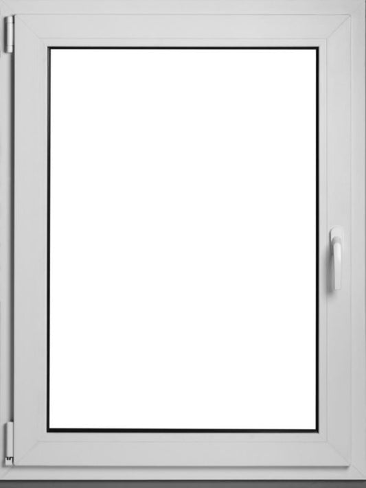 PCV-vindue med sidehængt og kip-funktion, 3-lags glas, 865 x 1135 mm, venstre, hvidt