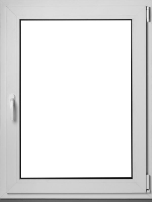 PVC-vindue med dreje- og kipfunktion, 3-lags glas, 865 x 1135 mm, højrehængt, hvid