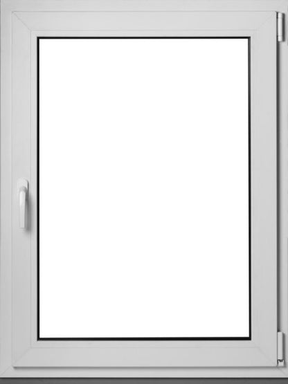 PVC-vindue med dreje- og kipfunktion, 3-lags glas, 865 x 1135 mm, højrehængt, hvid