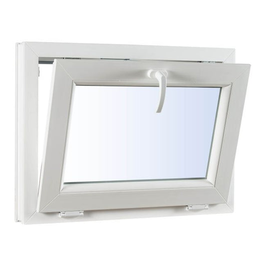 PVC-vindue med vippefunktion og dobbeltglas 1165 x 535 mm i antracit